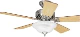 Hunter 20411BN Auberville Brushed Nickel Traditional Ceiling Fan 44 Blade Span