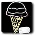 Ice Cream - Neon-like Ice Cream Cone - Mouse Pads