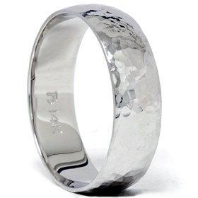 mens hammered wedding ring