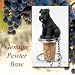   - Black Uncropped Schnauzer Cork Bottle Buddy Wine Stopper