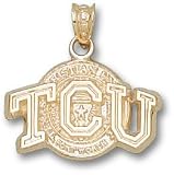 TCU Horned Frogs Solid 10K Gold ''TCU'' Texas Seal Pendant