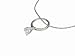 Sterling Silver CZ April Birthstone Ring Necklace with 18" Figaro Chain