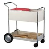 Fellowes 40922 Steel mail cart, 150 folder capacity, 16-1/4wx39-1/4hx38d, dove gray
