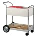 Fellowes 40922 Steel mail cart, 150 folder capacity, 16-1/4wx39-1/4hx38d, dove gray
