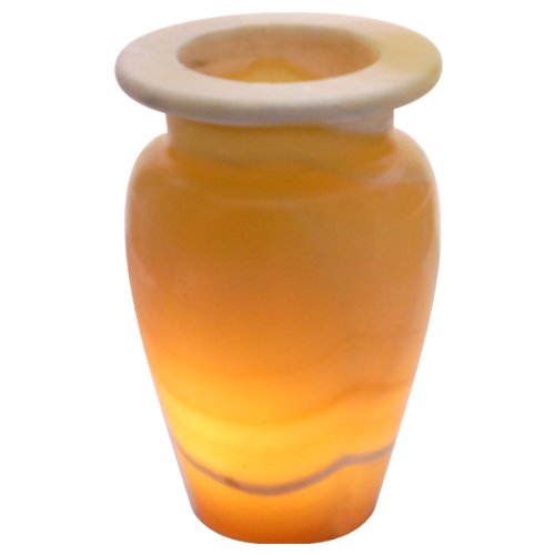 Alabaster Handmade Vase Candle Lamp - A001