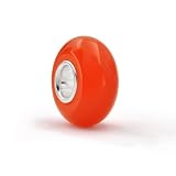 Bling Jewelry Opaque Orange Murano Glass Bead .925 Silver Biagi Pandora Compatible