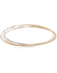 14k Gold D-Cut 7-Day Bangle Bracelet