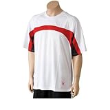 balle de Match Stomp Tennis Crew Shirt - White/Red - M05004-WRD