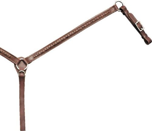 Cowboy Pro Laced Breastcollar - Burgundy Latigo - Horse