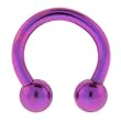 Grade 23 Titanium Purple 5/16" HORSESHOE - 4mm balls