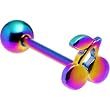 Rainbow Cherry Anodized Titanium Barbell