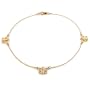 14K Yellow Gold Butterfly Anklet 9.5"