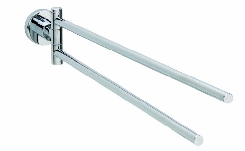 Nie wieder bohren LO203 Loxx Handtuchhalter - 2-armig, 5 x 48.5 x 8.5 , verchromt, inklusive - Befestigungstechnik
