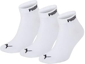 Puma Quarter Sock 3 Pack Quarter - White, EU 43-46