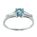Jewelry : 0.53ct.tw round cut Irradiated Blue Diamond & 0.28ct.tw diamond in 14k white gold ring
