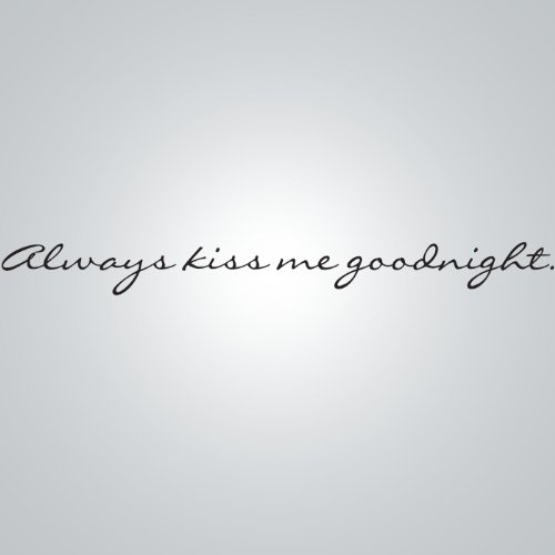 DCWV Designer Wall Lettering, Always Kiss Me Goodnight Vinyl, Black