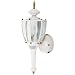 Designers Edge L-2553WH 16-Inch Dual Eye Motion-Activated Outdoor One-Light Upward Wall Sconce, White Metal with Beveled Glass