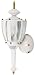 Tools & Hardware : Designers Edge L-2553WH 16-Inch Dual Eye Motion-Activated Outdoor One-Light Upward Wall Sconce, White Metal with Beveled Glass