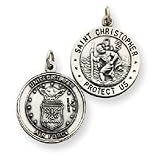 Sterling Silver Reversable US Air Force St.Christopher Pendant
