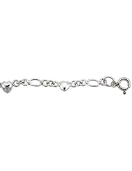 Sterling Silver Charm Bracelet w/ Teeny Hearts