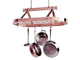 Enclume PR16BWG-CP Premier Copper Oval Pot Rack with Grid 36-in.