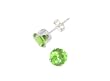 Sterling Silver 3mm Round CZ Fashion Birthstone Earring in 4 Prong Setting, August