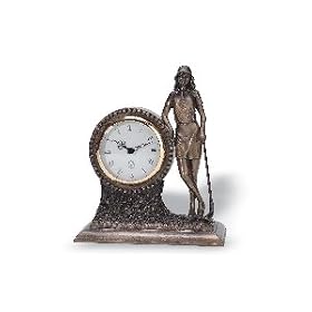 Golf Clock  Cold Cast Bronze  Beautiful Detail Perfect Gift by O.T.T Objet D' Art