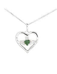 May - Emerald Birthstone Claddagh Pendants