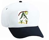 White Cap with tree, dinosaur, nut, flying, lizards, limb, hanging