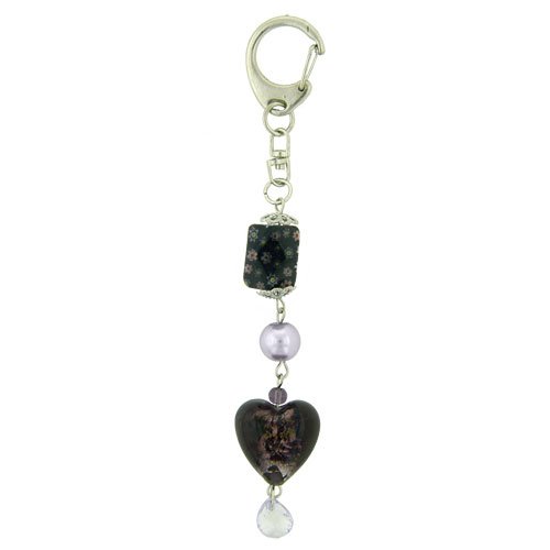 Click here to buy Murano Glass Purple Keychain by Pugster.