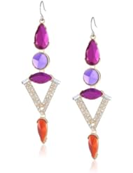 Kensie "Watch The Stars" Gold-Plated Stone Drop Earrings
