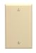 Leviton 1 Gang Wallplate, Blank, Ivory #001-86014-000