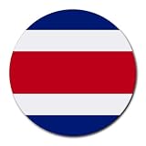 Costa Rica Flag Round Mouse Pad