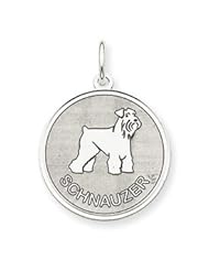 Sterling Silver Schnauzer Disc Charm QC2704"