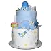 Baby Shower Cakes Two Tier Diaper Cake Color: Blue
