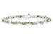 10k White Gold Diamond and Peridot Bracelet