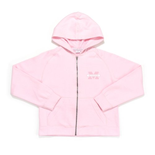 Antigua University of Michigan Girl's Pink Lucky Long Sleeve Fleece Hoody