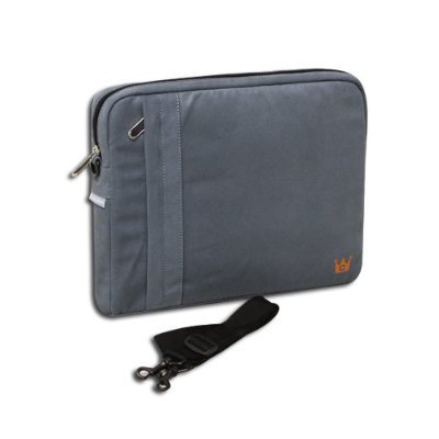 Christmas CaseCrown Faux Suede Protective Sleeve with Shoulder Strap and Pocket (Blue Grey) for the Asus Eee PC T101MT-EU17-BK 10.1-Inch Convertible Tablet (Black) Deals