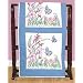 Jack Dempsey Stamped White Quilt Blocks, Flowers & Butterflies