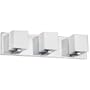 Dainolite V1230-3W-PC 3-Light Vanity with Frosted Glass, Polished Chrome