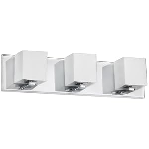 Dainolite V1230-3W-PC 3-Light Vanity with Frosted Glass, Polished Chrome by 