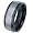 8MM High Polished Black Titanium Ring With Grey Center For Men