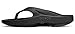 Oofos Original Unisex Black Thong Sandal (Includes FREE RED RUBBER FOOT MASSAGER)