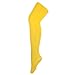 HDE Girl's Stockings Microfiber Opaque Footed Kids Tights (Yellow, Small)