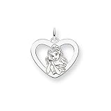 Disney's Belle Heart Charm in Sterling Silver
