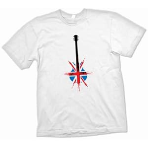 T-Shirt avec Guitare et drapeau UK Union Jack