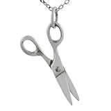 Sterling Silver Small Movable Scissors Pendant