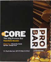 ProBar Core Protein Bar Gluten Free Peanut Butter Chocolate -- 12 Bars