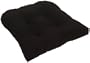 Arlee Faux Suede Chamois Non Slip Chair Pad, Black