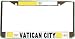 Vatican City Papal Catholic Flag Chrome License Plate Frame Holder